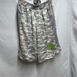 Eastbay Gray Athletic Camouflage‎ Shorts with Elastic Waistband Size M Green PA